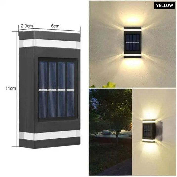 Waterproof Solar Powered Light UP and Down Lamp For Home Garden