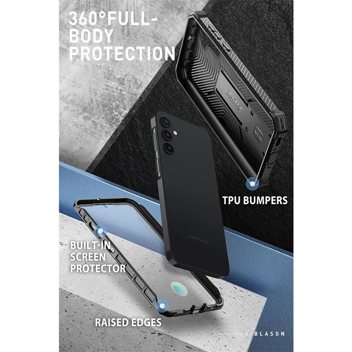 For Samsung Galaxy A55 5G Armorbox Full-Body Rugged Bumper Case With Built-In Screen Protector & Kickstand