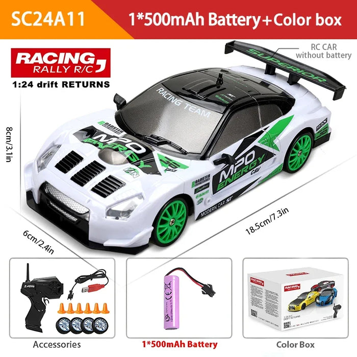 1 24 Rc Drift Car Remote Control High Speed 4wd Race Vehicle