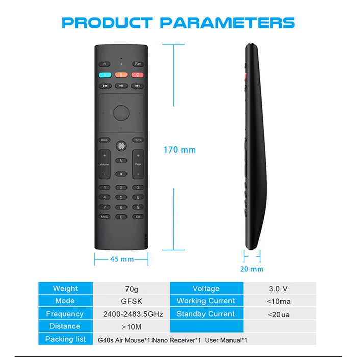 Universal Air Mouse Voice Remote For Android Tv Box - Ir Learning