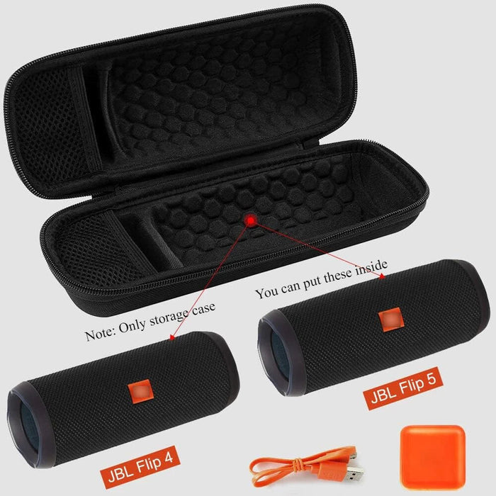 Portable Bluetooth Speaker Case For Jbl Flip 6 / 5 / 4 Hard Travel Storage Holder With Adjustable Shoulder Strap