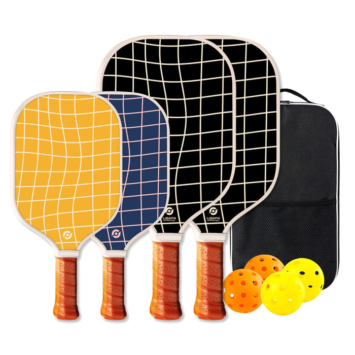 Family Pickleball Paddle Set Glass Fiber 13Mm Pp Core Outdoor Sports