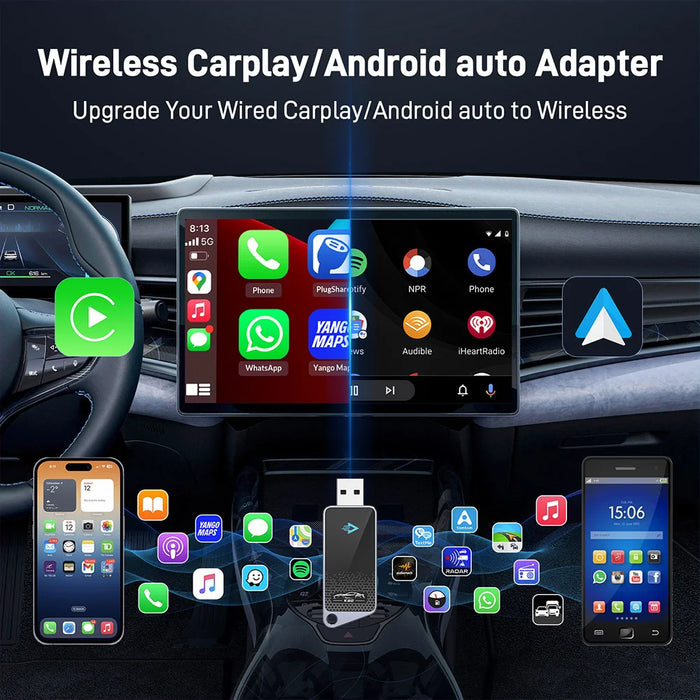 2-In-1 Wireless Carplay & Android Auto Adapter