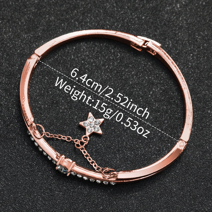 2 Piece Rose Gold Rhinestone Watch Set