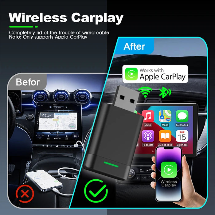 Wireless Carplay Android Auto Adapter For Nissan - Plug & Play Wifi Fast Connect