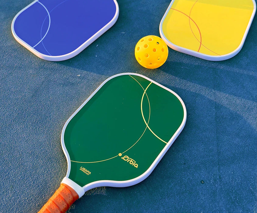 Pro Pickleball Paddle Set Net Bag 4 Balls 2 Paddles Glass Fiber Breathable Grip