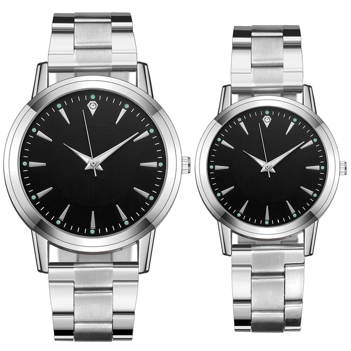 2 Piece Stainless Steel Couple S Watches