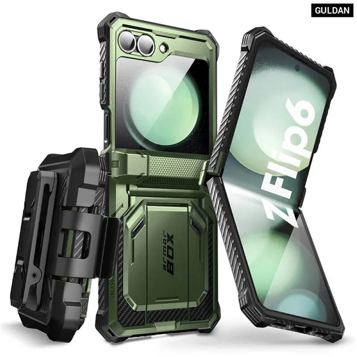 For Samsung Galaxy Z Flip 6/5 Armorbox Full-Body Military Protection Phone Case With Built-In Screen Protector