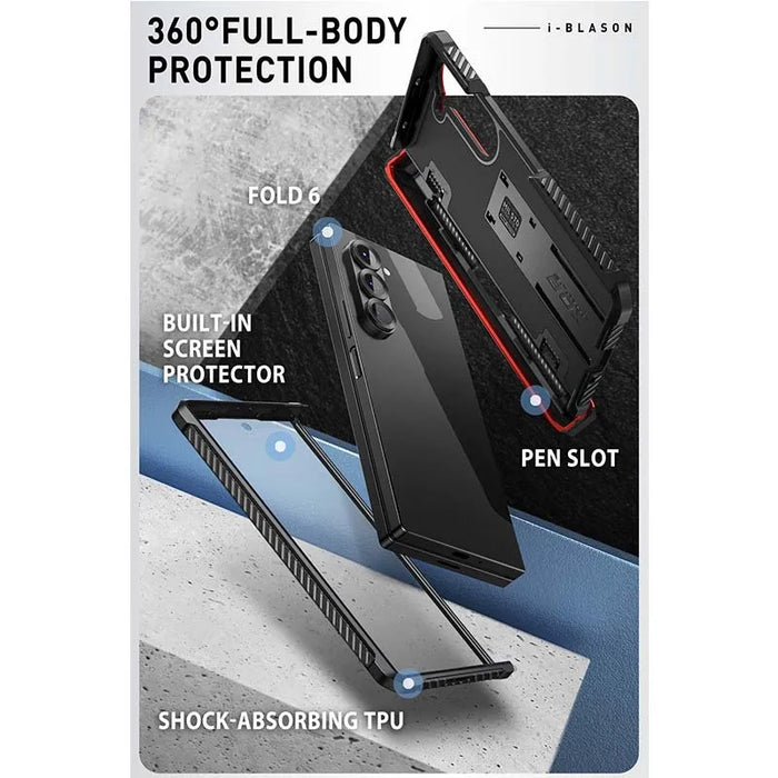 For Samsung Galaxy Z Fold 6 Armorbox Military-Grade Protective Phone Case With Tempered Glass Screen Protector