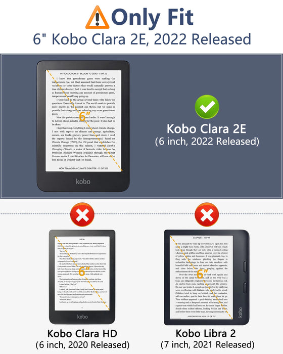 For Kobo Clara 2E 6"2022 Release 6 Inch E-Book Soft Tpu Ultra Slim Lightweight Anti-Scratch Smart Case