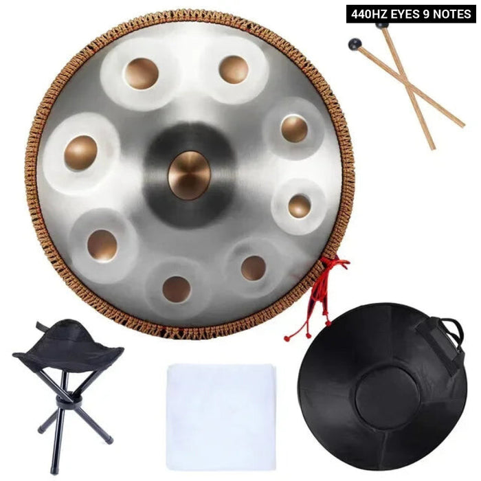 9/10/12/14 Tone 22 Inches 432Hz 440Hz D Minor Steel Tongue Handpan Drum For Yoga & Meditation