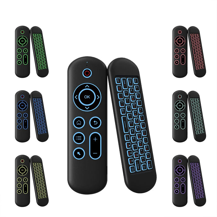 Wireless Air Mouse Keyboard For Android Tv Box - 7 Colour Backlit - M5 2.4G & Bt5.2 - Android / Windows / Mac / Linux