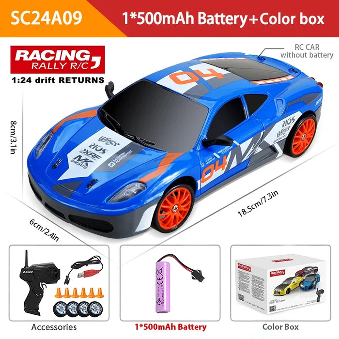 1 24 Rc Drift Car for Kids High Speed 4wd 2.4g Toy Vehicle