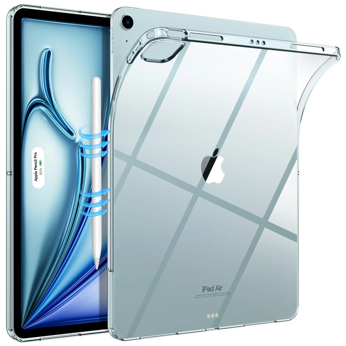 For New Ipad Air 13 Inch A2898 / A2899 M2 2024 Slim & Lightweight Tpu Transparent Back Protective Clear Case