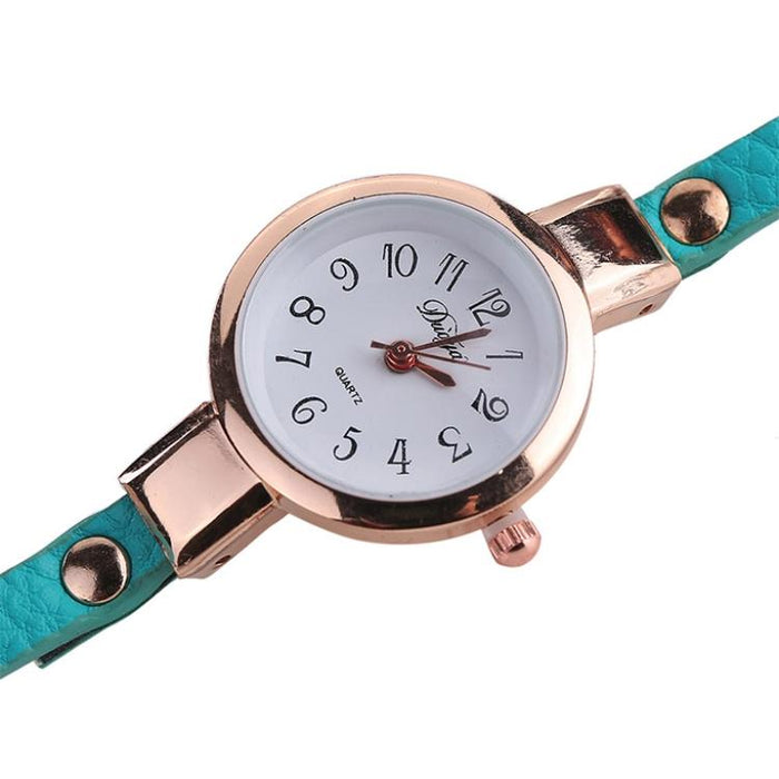 Eye Shape Gemstone Bracelet Watch For Women Lake Blue