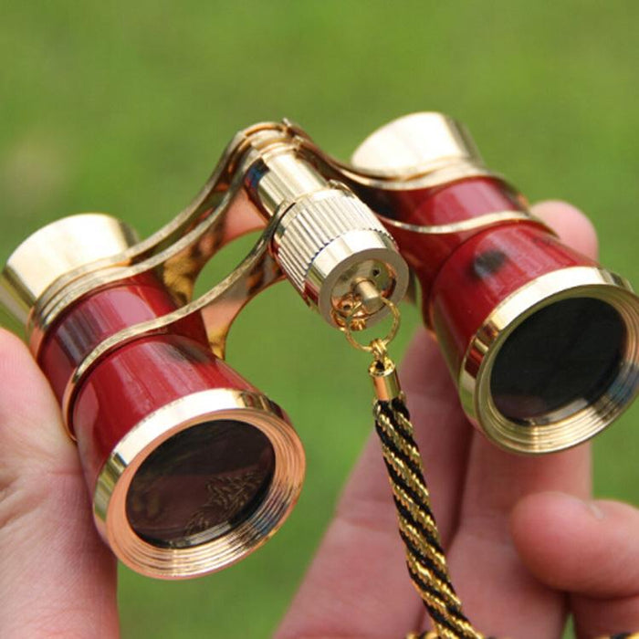 Metal 3X25 Belt Gold Plating Red Classical Gift Mirror Telescope