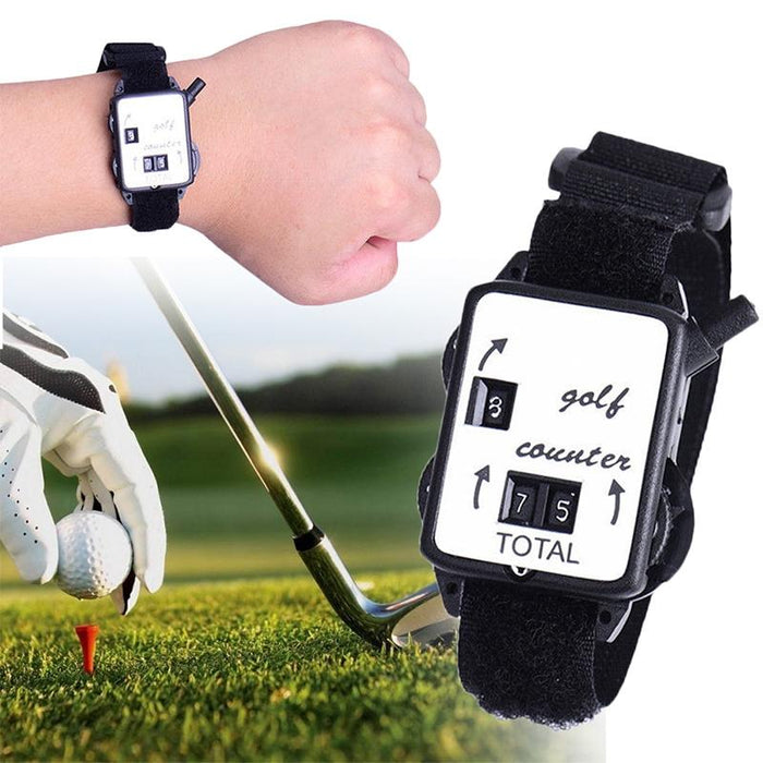 Portable Golf Manual Watch Appearance Counter Black