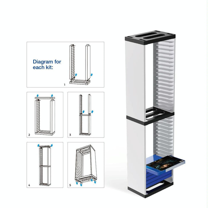 Console Game Cd Storage Rack Can Accommodate 36 Double-Layer Disc Racks For Ps5