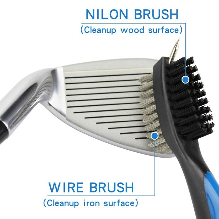 Golf Club Brush Ball Slot Cleaning Brush Set