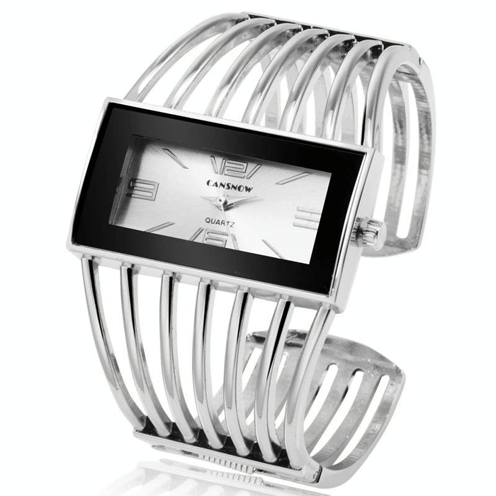 Alloy Bracelet Creative Rectangular Dial Quartz Watch For Women