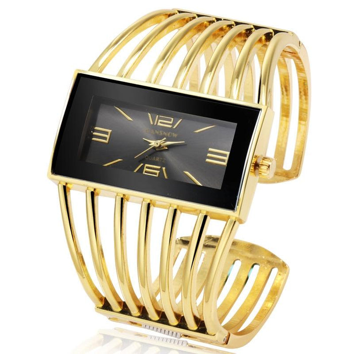 Alloy Bracelet Creative Rectangular Dial Quartz Watch For Women