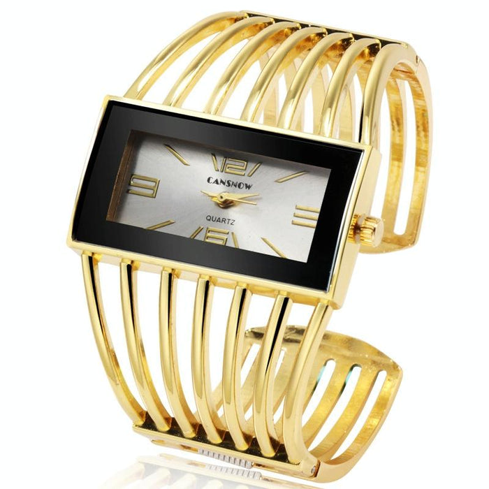 Alloy Bracelet Creative Rectangular Dial Quartz Watch For Women