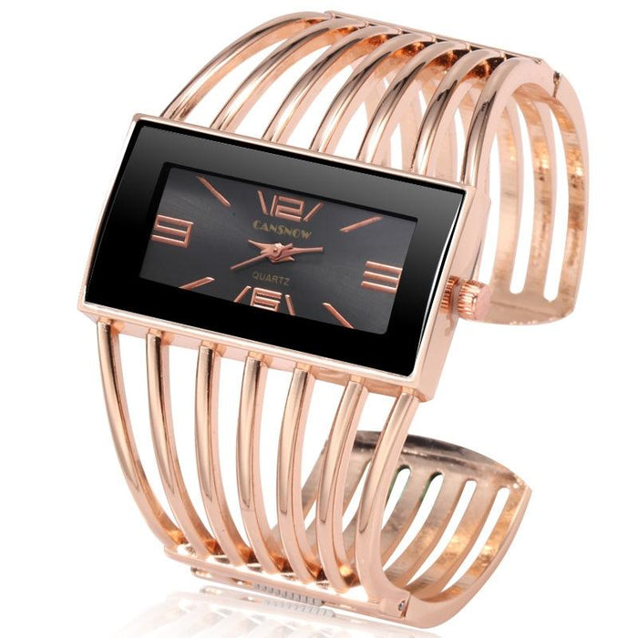 Alloy Bracelet Creative Rectangular Dial Quartz Watch For Women