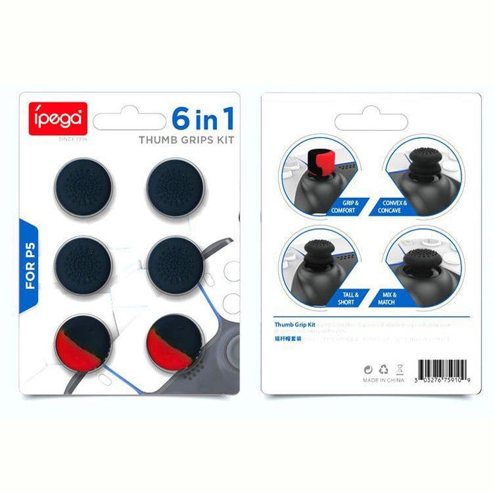 2 Set Pg-P5006 Handle Six In One Rocker Cap Game Handle Button Protection Cap Non-Slip Silicone Mushroom Cap For Ps5