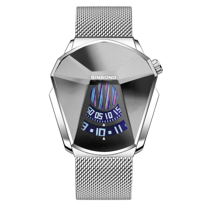 01 Men Locomotive Concept Diamond Dial Quartz Watch