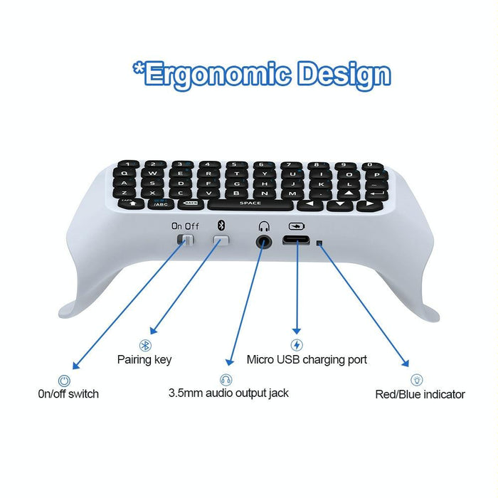 Jys-P5121 Bluetooth Wireless Handle Keyboard Can Chat Voice External Keyboard Suitable For Ps5 - Without Handle