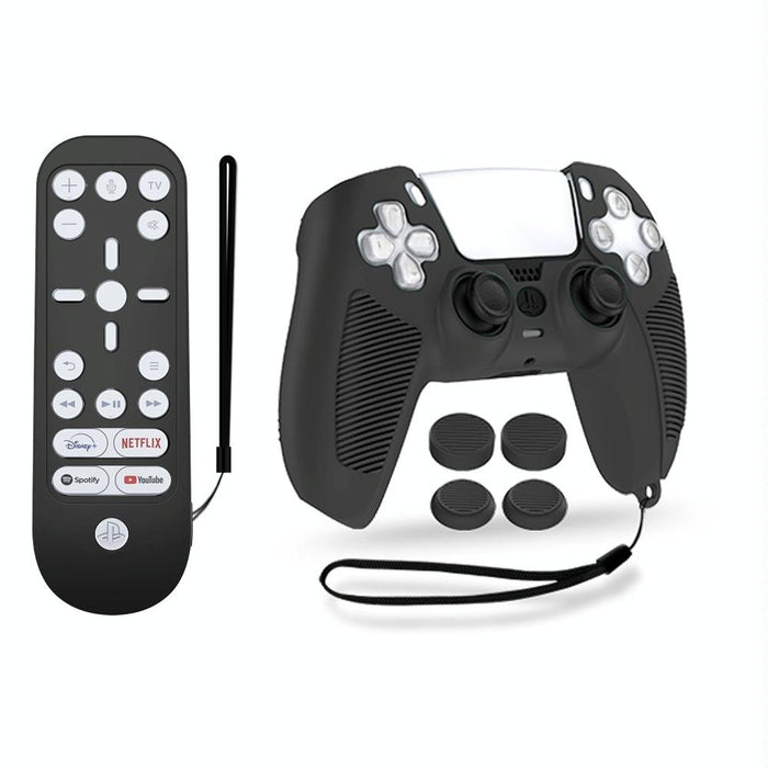 V1-1 Game Console & Remote Control Rocker Cap Silicone Protective Cover For Ps5 Black