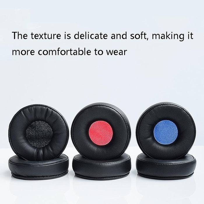 2 Pcs Headphone Leather Sponge Cover For Jabra Revo Wireless - Black Black Net