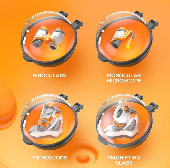 8X Children Telescope Handheld Mini Detachable Fixed Focus Magnifying Glass Toy - Binoculars