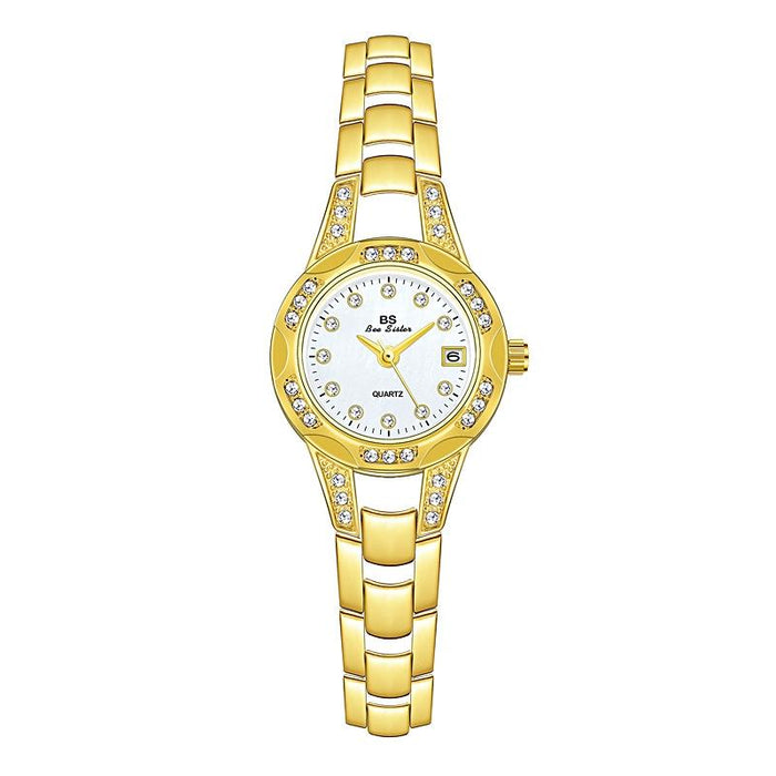 Fa1679 Women Diamond Chain Cute Small Round Watch With Calendar