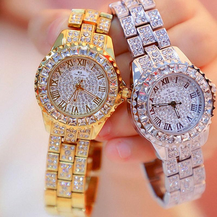 Fa08090 Women Full Diamond Temperament Watch