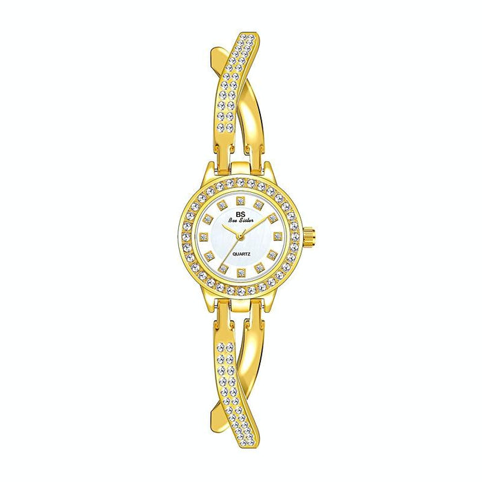 Fa1531 Butterfly Cross Full Diamond Women Bracelet Watch