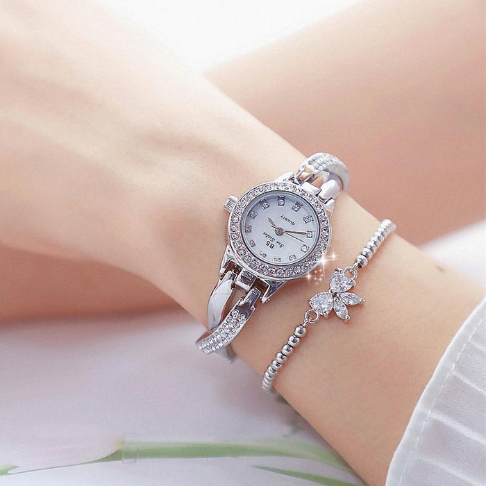 Fa1531 Butterfly Cross Full Diamond Women Bracelet Watch