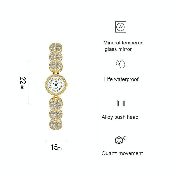 Fa1606 Diamond Inlaid Women Jewelry Chain Watch