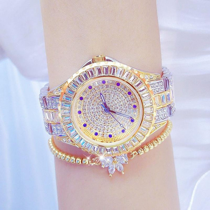 Fa1686 Diamond Inlaid Women Jewelry Chain Watch