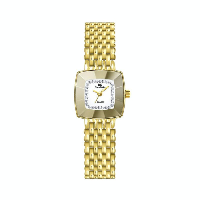 Fa1197 Square Dial Stainless Steel Strap Women Simple Watch