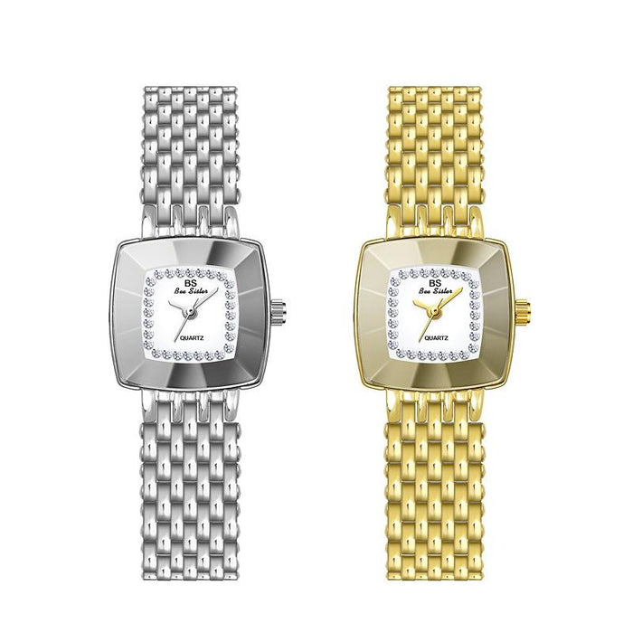 Fa1197 Square Dial Stainless Steel Strap Women Simple Watch