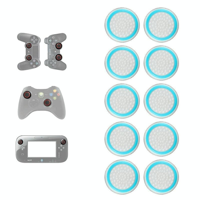 10 Pcs Gamepad Silicone Luminous Button Cap Rocker Cap For Ps5 / Ps4 / Ps3 / One / 360 / Pro / Series X / S