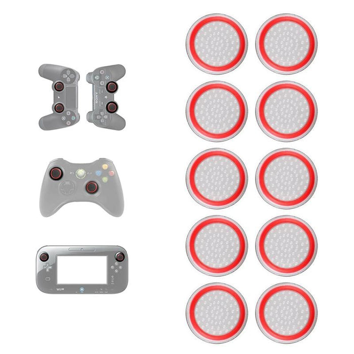 10 Pcs Gamepad Silicone Luminous Button Cap Rocker Cap For Ps5 / Ps4 / Ps3 / One / 360 / Pro / Series X / S