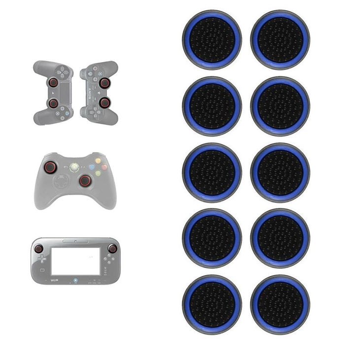 10 Pcs Gamepad Silicone Luminous Button Cap Rocker Cap For Ps5 / Ps4 / Ps3 / One / 360 / Pro / Series X / S