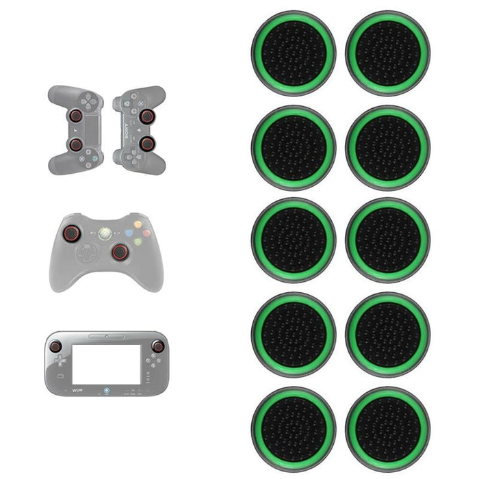 10 Pcs Gamepad Silicone Luminous Button Cap Rocker Cap For Ps5 / Ps4 / Ps3 / One / 360 / Pro / Series X / S