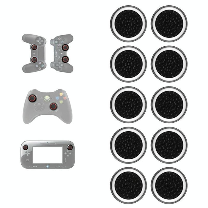 10 Pcs Gamepad Silicone Luminous Button Cap Rocker Cap For Ps5 / Ps4 / Ps3 / One / 360 / Pro / Series X / S