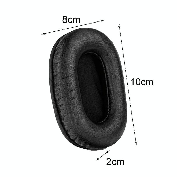 2 Pcs Headset Sponge Earmuffs For Sony Mdr-7506 / V6 / 900St - Gray Stitching