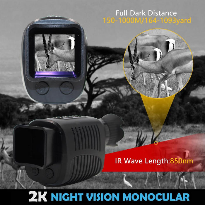 Video Pictures 5X Hd 1080P Digital Night Visual Instrument Infrared Single Tube Binoculars & 16G Memory