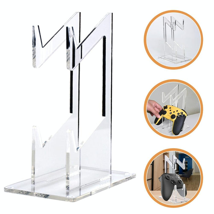 For Ps4/ Ps5/Ps3 Acrylic Double Layer Game Handle Storage Bracket Transparent