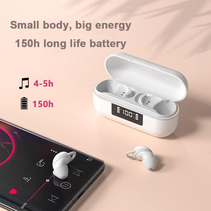 X999 Mini Wireless Noise Reduction With Digital Display Charging Bin Bluetooth Earphone